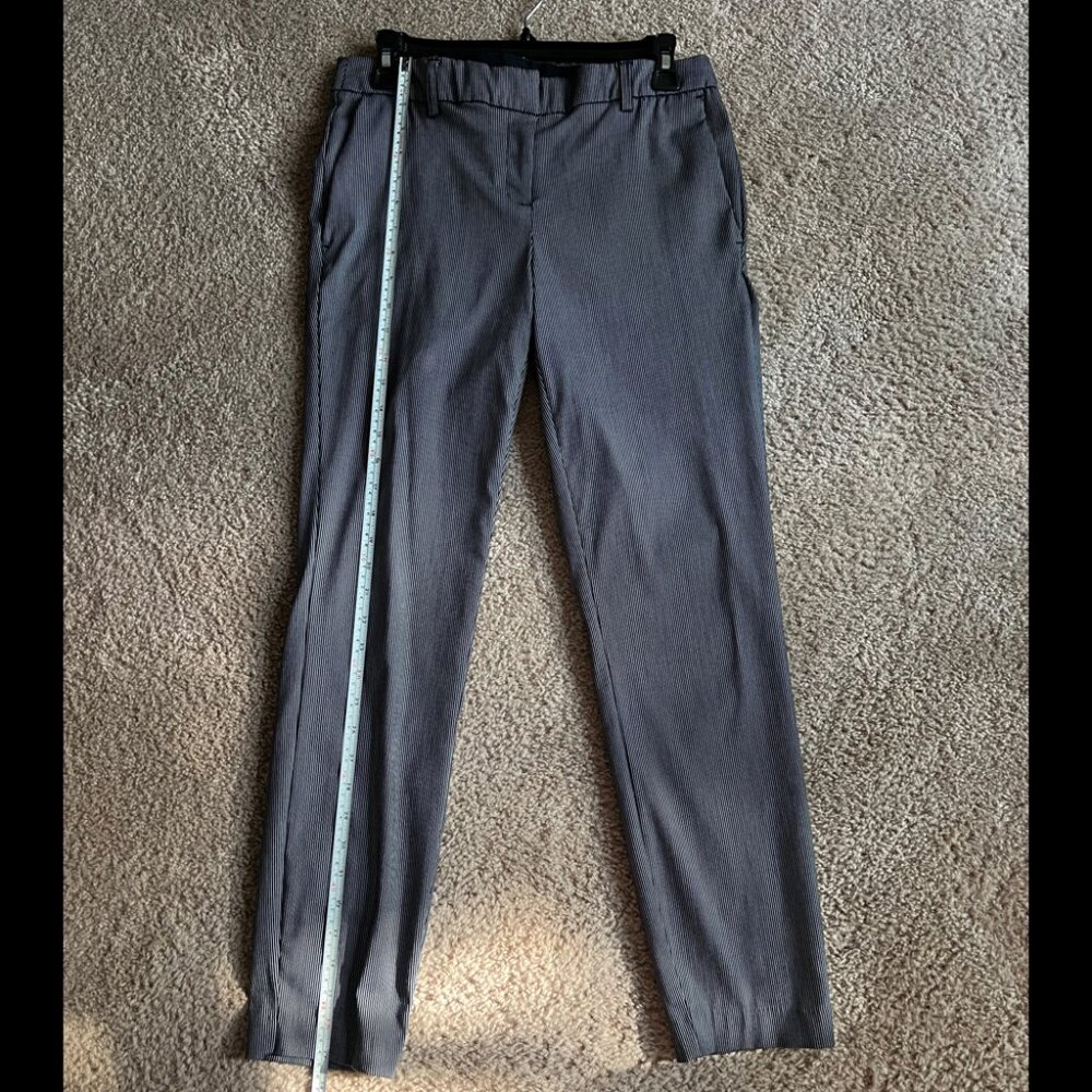 Jasmine and Juliana: Navy Pinstriped Trousers - Size 6